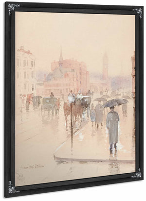 Rainy Day Columbus Avenue Boston By Childe Hassam