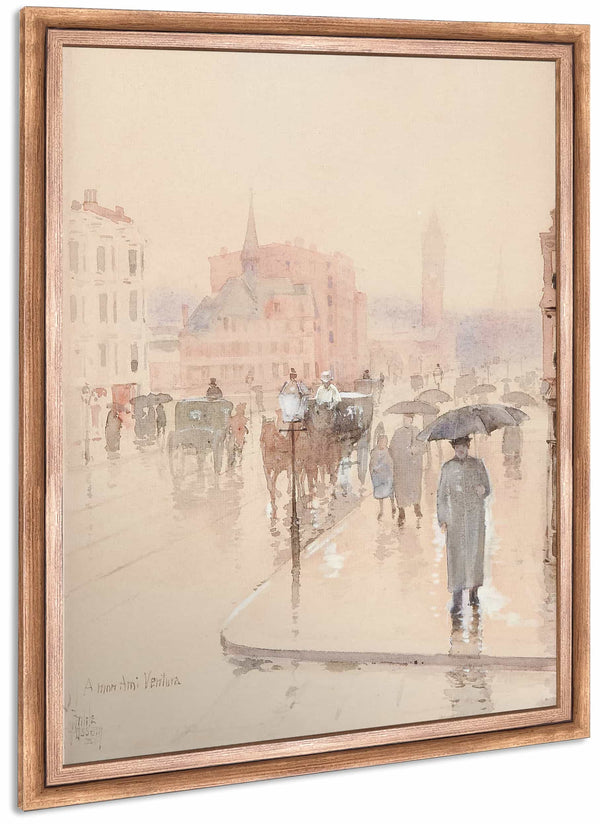 Rainy Day Columbus Avenue Boston By Childe Hassam