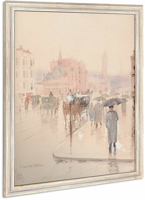 Rainy Day Columbus Avenue Boston By Childe Hassam