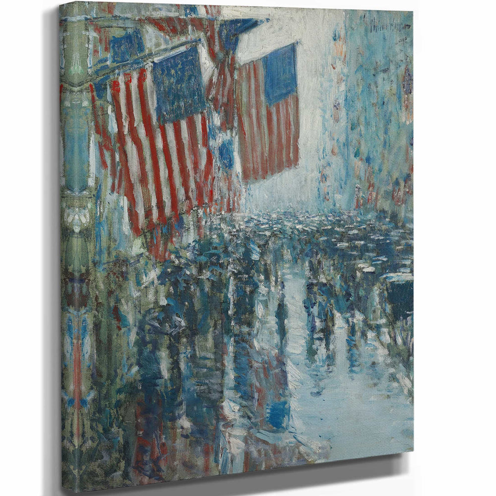 Childe Hassam Rainy Day Fifth Avenue By Childe Hassam