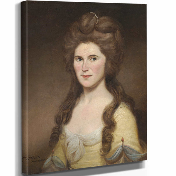 Charles Willson Peale 11" x 14" / Stretched Canvas Wrap Rebecca Bryan White By Charles Willson Peale