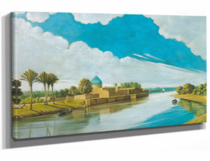 Abdul Qadir Al Rassam River Scene On The Banks Of The Tigris By Abdul Qadir Al Rassam