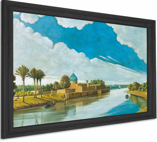 River Scene On The Banks Of The Tigris By Abdul Qadir Al Rassam