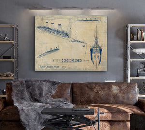 Rms Queen Mary Wall Art from Bella Frye.