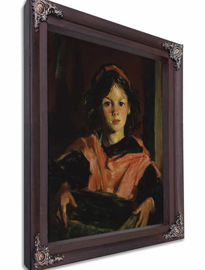 Mary Ann With Her Basket By Robert Henri