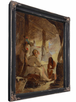 Robinson Crusoe And Friday In Cave By Thomas Sully