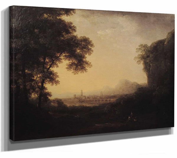 Carl Johan Fahlcrantz Romantic Landscape By Carl Johan Fahlcrantz