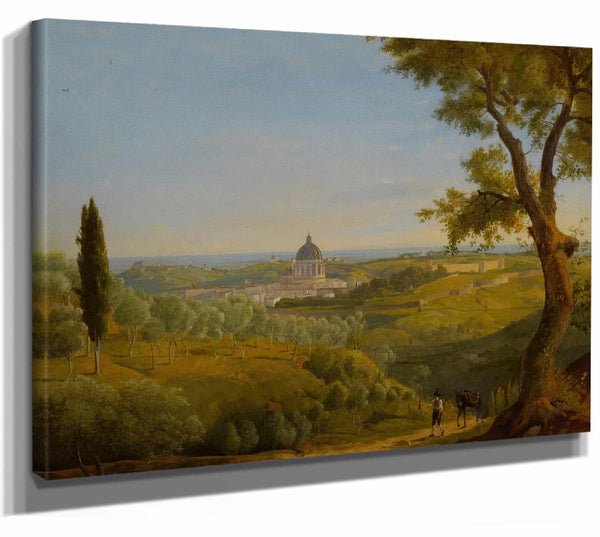 Rome A View Of Saint Peters From Monte Mario By Charles Lock Eastlake