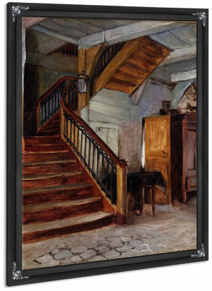 Room Interior With Winding Staircase By Francis Davis Millet