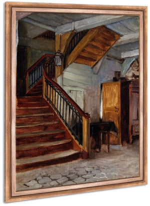 Room Interior With Winding Staircase By Francis Davis Millet