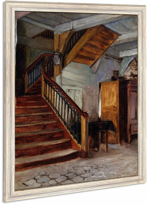 Room Interior With Winding Staircase By Francis Davis Millet