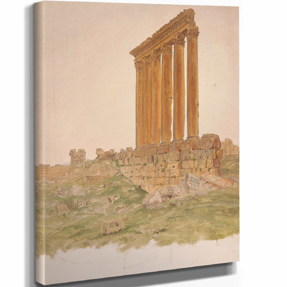 Frederic Edwin Church Ruins Of The Temple Of Zeus Baalbek By Frederic Edwin Church