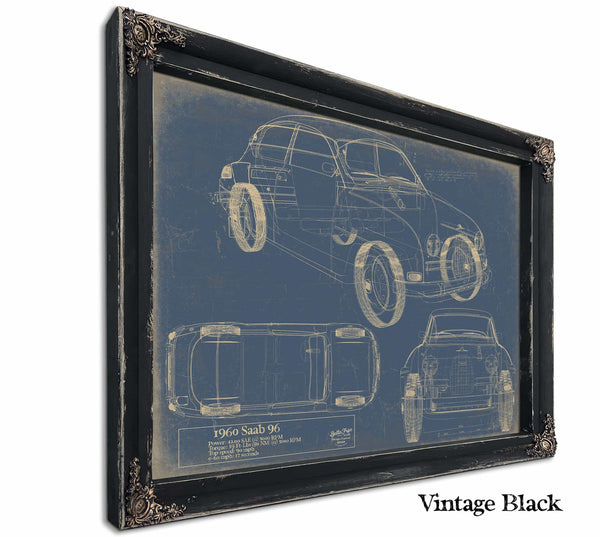 Saab 96 1960 Wall Art from Bella Frye.