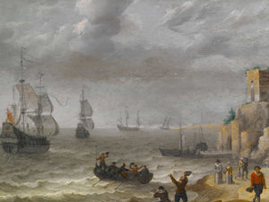 Abraham Willaerts Seascape With Ruins On A Cliff By Abraham Willaerts