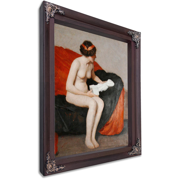 Seated Nude With Sculpture By William Mcgregor Paxton