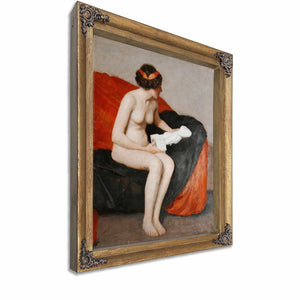 Seated Nude With Sculpture By William Mcgregor Paxton