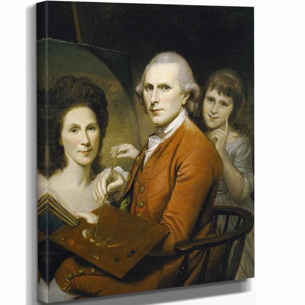 Charles Willson Peale Self Portrait With Angelica And Portrait Of Rachel By Charles Willson Peale