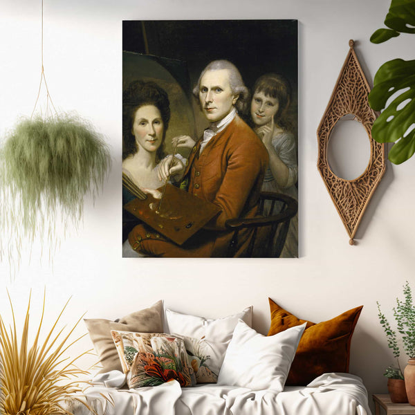 Charles Willson Peale Self Portrait With Angelica And Portrait Of Rachel By Charles Willson Peale