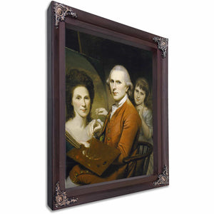 Self Portrait With Angelica And Portrait Of Rachel By Charles Willson Peale