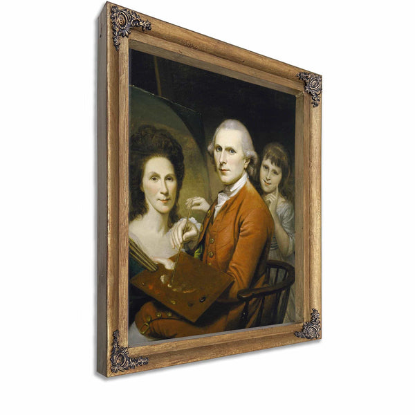 Self Portrait With Angelica And Portrait Of Rachel By Charles Willson Peale