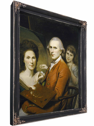 Self Portrait With Angelica And Portrait Of Rachel By Charles Willson Peale