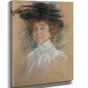 Self Portrait With Hat And Veil By Alice Pike Barney