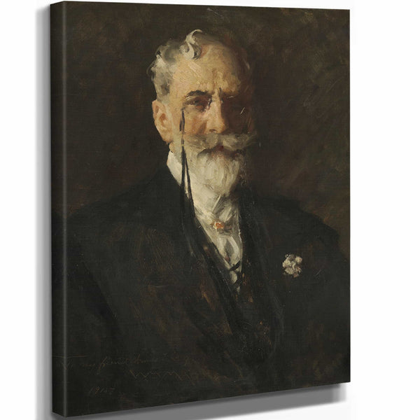 William Merritt Chase 11" x 14" / Stretched Canvas Wrap Self Portrait By William Merritt Chase