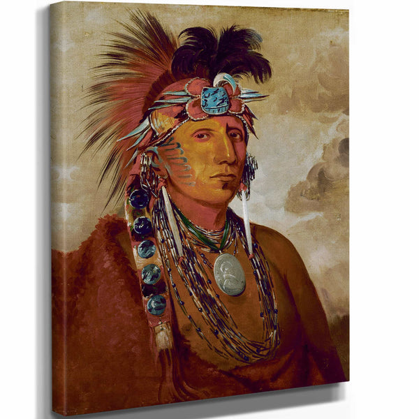 George Catlin Sho Me Kos See Wolf A Chief By George Catlin