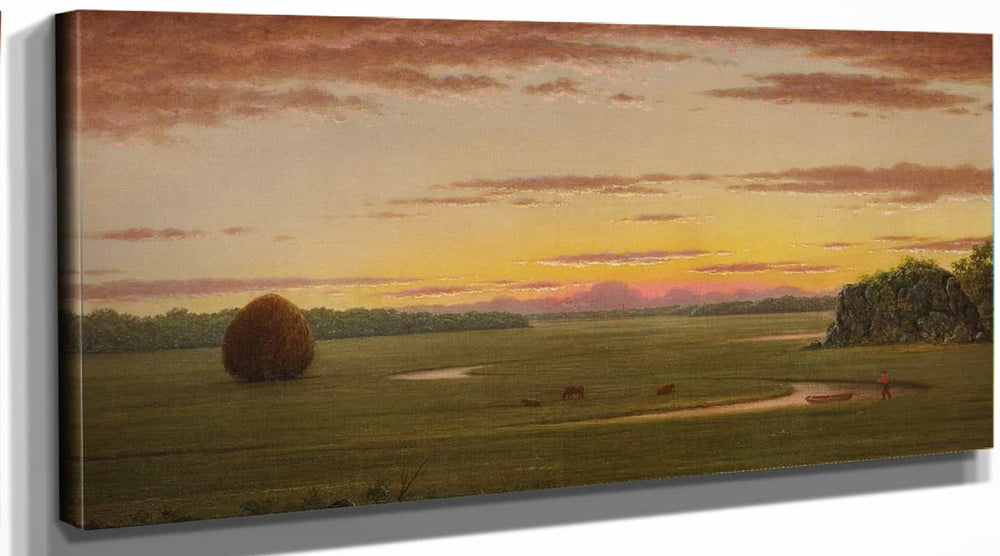 Martin Johnson Heade Single Haystack In A Flat Marsh By Martin Johnson Heade