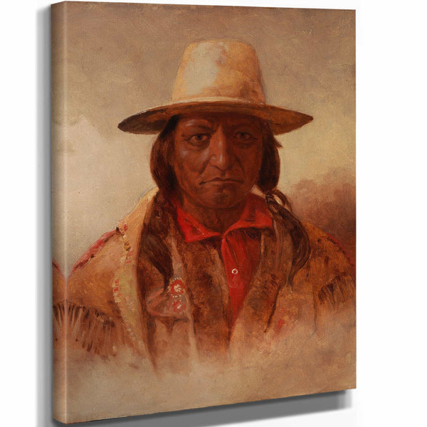 Julian Scott 11" x 14" / Stretched Canvas Wrap Sitting Bull By Julian Scott