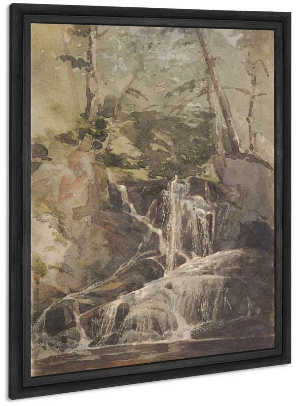 Small Waterfall In Forest By Thomas Sully