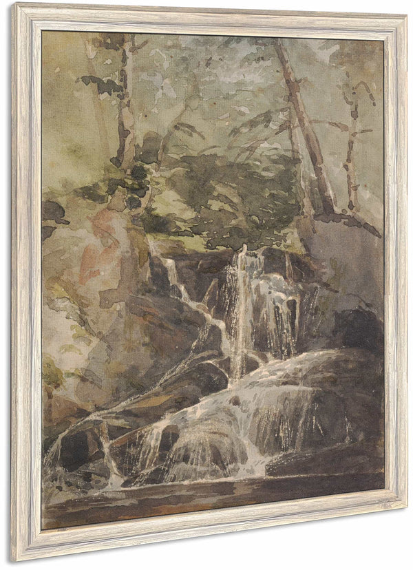 Small Waterfall In Forest By Thomas Sully