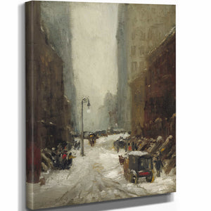 Robert Henri Snow In New York By Robert Henri