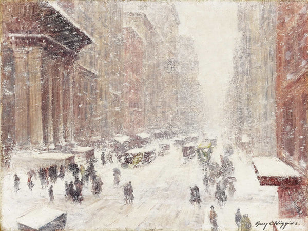 Guy Carleton Wiggins Snow Storm On The Avenue By Guy Carleton Wiggins