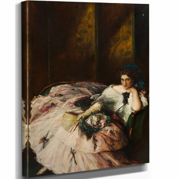 Charles Haslewood Shannon 11" x 14" / Stretched Canvas Wrap Souvenir Of An International Ball By Charles Haslewood Shannon