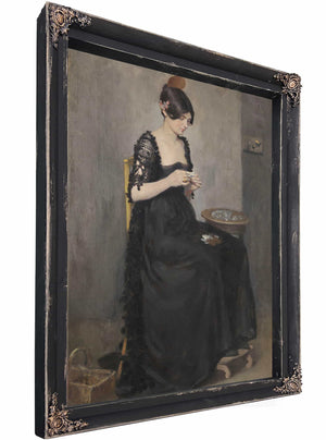 Spanish Girl Making Cigarettes By William Turner Dannat