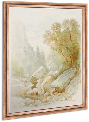 Split Rock Adirondacks By William Trost Richards