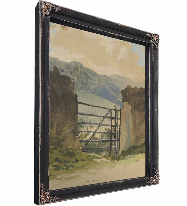 Stone Wall And Gate Sketch By Edwin Austin Abbey