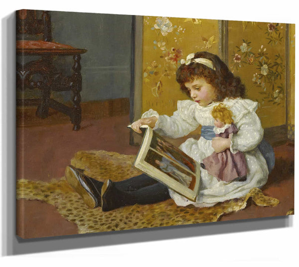 Charles Haigh Wood 14" x 11" / Stretched Canvas Wrap Storytime By Charles Haigh Wood