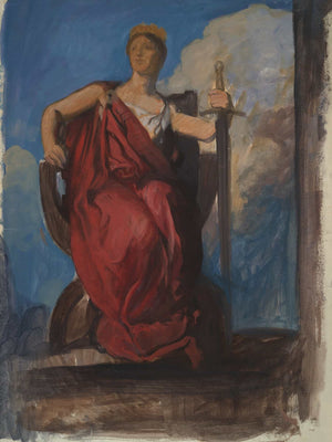 Edwin Austin Abbey Study For Figure Of The Genius Of Pennsylvania In The Apotheosis Of Pennsylvania By Edwin Austin Abbey