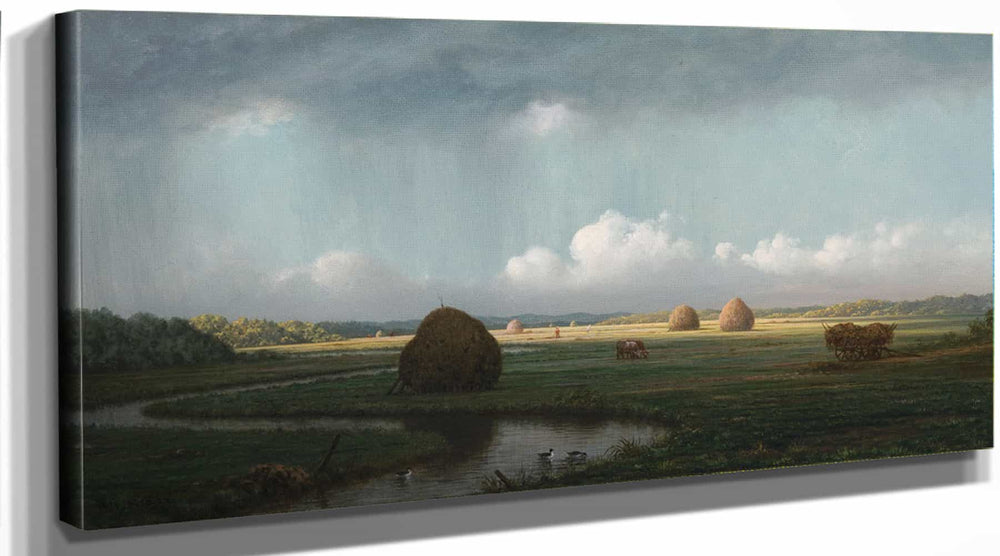 Martin Johnson Heade Sudden Shower Newbury Marshes (Ca 1865–75) By Martin Johnson Heade