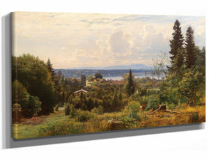 Anders Andersen Lundby Summer’s Day On Lake Starnberg Possenhofen Castle In The Foreground By Anders Andersen Lundby