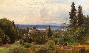 Anders Andersen Lundby Summer’s Day On Lake Starnberg Possenhofen Castle In The Foreground By Anders Andersen Lundby