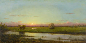 Martin Johnson Heade Sunset Over Newburyport Meadows By Martin Johnson Heade