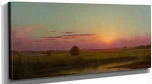 Martin Johnson Heade Sunset Over The Marsh By Martin Johnson Heade