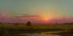 Martin Johnson Heade Sunset Over The Marsh By Martin Johnson Heade