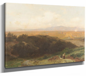 Carl Gustav Rodde Sunset Over The Roman Campagna By Carl Gustav Rodde