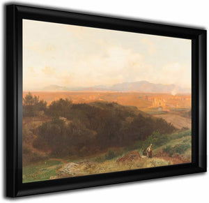 Sunset Over The Roman Campagna By Carl Gustav Rodde