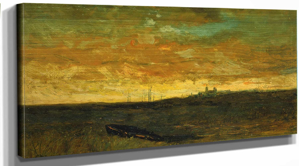 Edward Mitchell Bannister Sunset Scene By Edward Mitchell Bannister