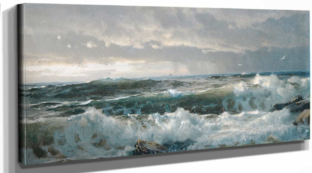 William Trost Richards Surf On Rocks By William Trost Richards